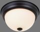 YHD Flat Black/White 2-Light 11" Flush Mount Lighting-2
