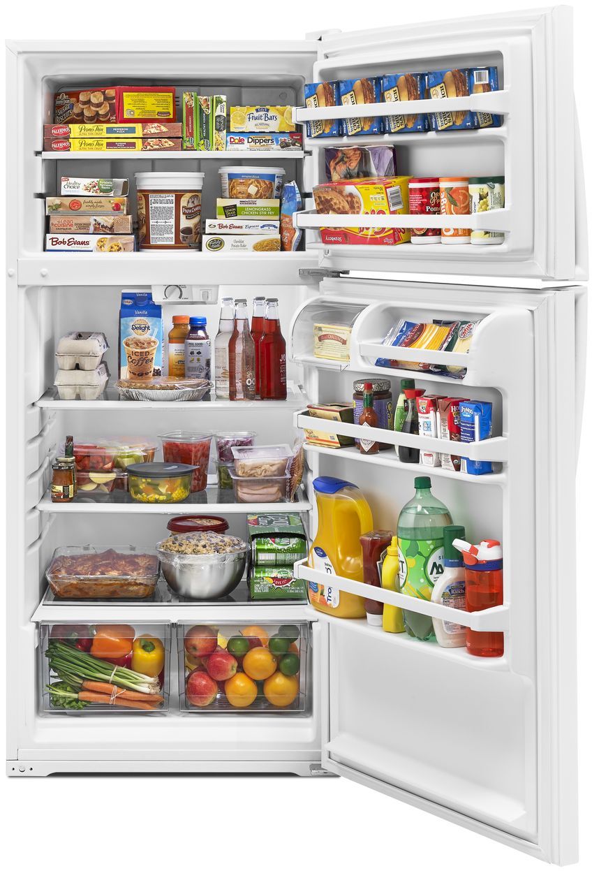Whirlpool 28 in. 14.3 Cu. Ft. White Top Freezer Refrigerator - Thumbnail 5