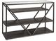 Liberty Furniture Arista Glass Top Sofa Table with Cobblestone Brown/Gray Base-0