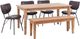 Jofran Inc. Colby 6-Piece Brown/Owen Dark Brown Dining Table Set-0