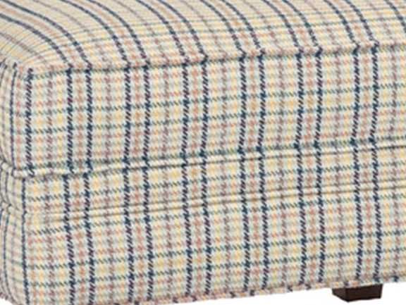 Marshfield Furniture Bex Beige/Blue Ottoman-1