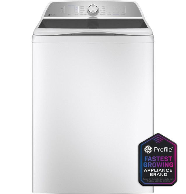 GE Profile™ 4.9 Cu. Ft. White Agitator Top Load Washer-1