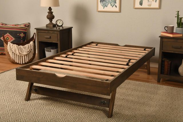 Kodiak Furniture Boho 41" Rustic Walnut Twin Daybed with Mattress-2