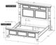 International Furniture Direct Stone White Eastern King Panel Bed-2