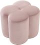 Meridian Furniture Clover Pink Velvet Ottoman-1