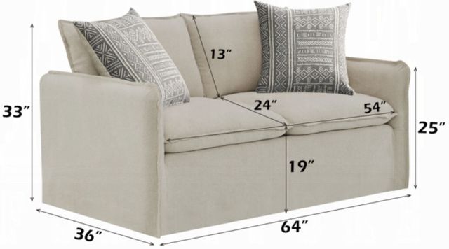 ACME Furniture Upendo Beige Loveseat-2
