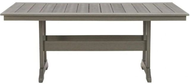 Signature Design by Ashley® Visola Gray Wooden Outdoor Dining Table-1