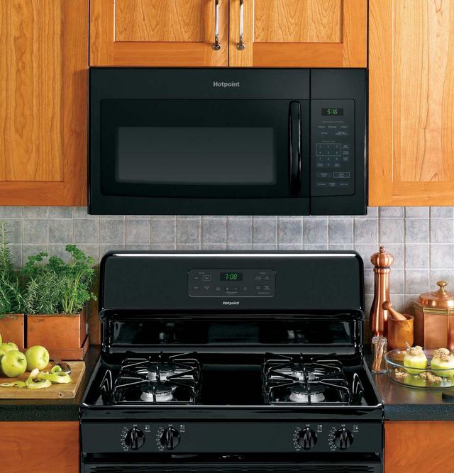 Hotpoint® 1.6 Cu. Ft. Black Over The Range Microwave-5