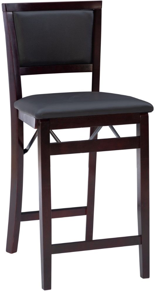 Linon Keira Merlot Padded Back Folding Counter Stool-0