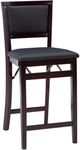Linon Keira Espresso Padded Back Folding Counter Stool-0