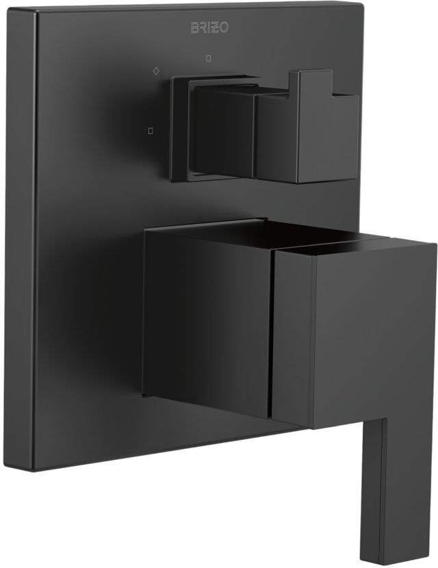 Brizo Siderna® Matte Black Pressure Balance Valve with Integrated 6-Function Diverter Trim-0