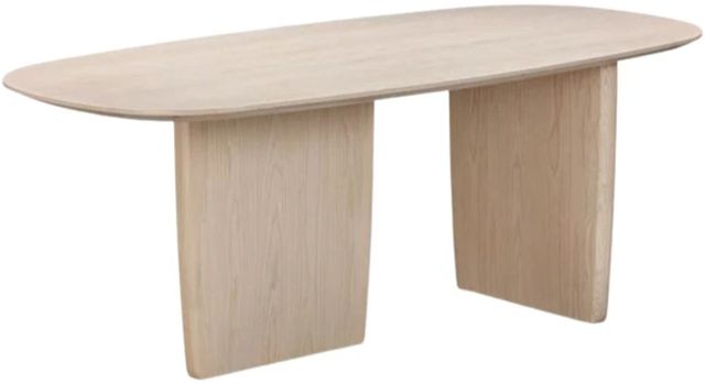 Modus Furniture Liv White Sand Oval Dining Table-0