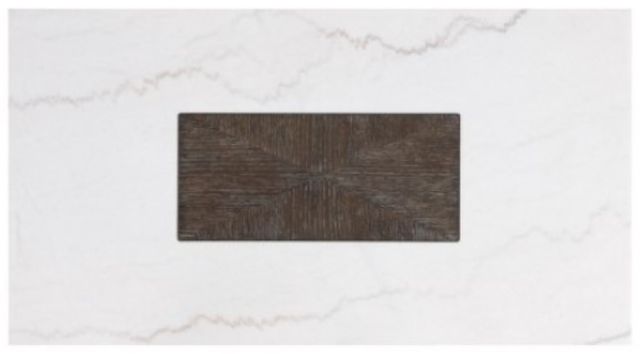 Furniture of America® Grasten White Coffee Table with Dark Walnut Base-2
