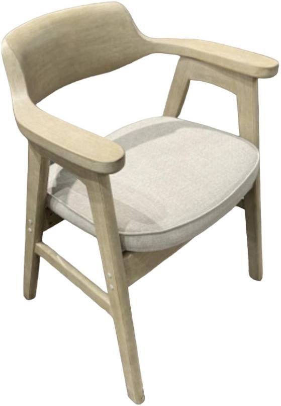 Nest Home Collections Wagner Sand/White Washed Arm Chair-0