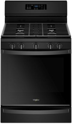 Whirlpool® 30" Freestanding Gas Range-Black