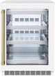 ZLINE Autograph Edition Touchstone 5.2 Cu. Ft. Stainless Steel Beverage Center with White Matte Glass Door and Polished Gold Handle-0