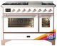 Ilve® Majestic III 48" Custom Pro Style Dual Fuel Natural Gas Range with Griddle and Copper Trim-0