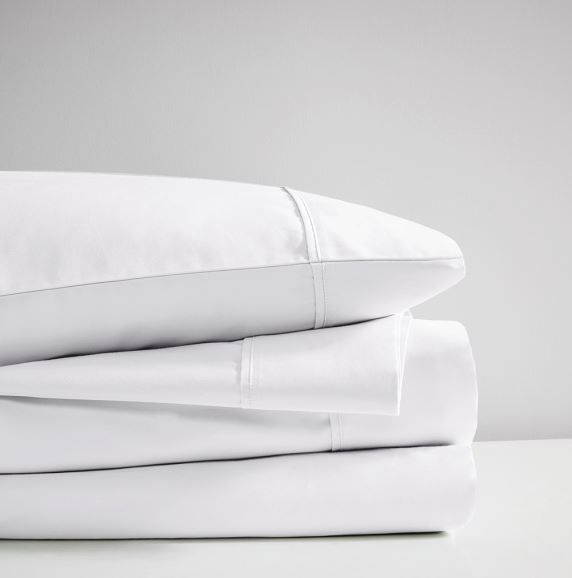 Olliix by Clean Spaces Allergen Barrier White Full 300 Thread Count Cotton Sheet Set-1