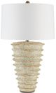 Currey & Company Salima Off-White/White Moss Table Lamp-1
