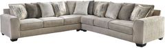 Benchcraft® Ardsley 3-Piece Pewter L-Shape Sectional