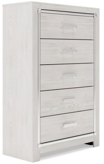 Signature Design by Ashley® Altyra 5-Piece White Queen Panel Bed Set-3