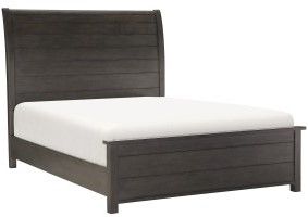 Mazin Furniture Hebron Dark Dark Cherry Eastern King Sleigh Bed-1