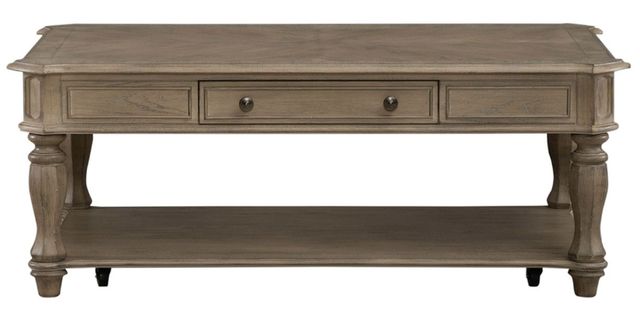 Liberty Furniture Magnolia Manor Weathered Bisque Rectangular Cocktail Table-2