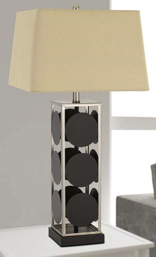 Cal® Lighting & Accessories Hanson Black/Antique Silver Table Lamp-1