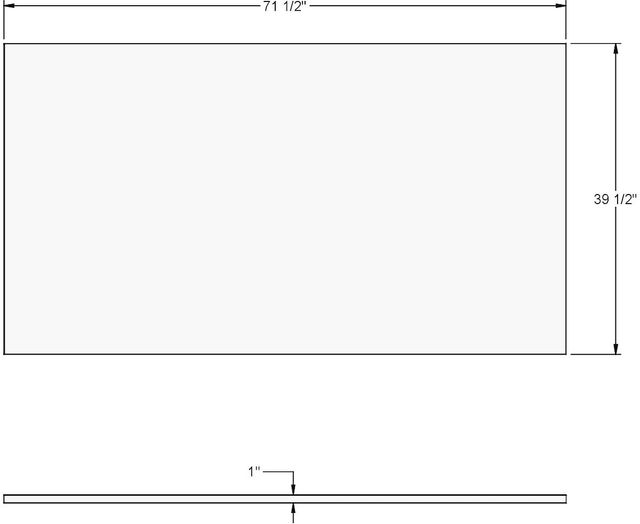 Amisco Customizable Gemma 72" Rectangular Pub Table with 1" Thermo Fused Laminate Top-1