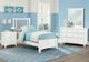Vaughan-Bassett Bonanza Blue/White Twin Upholstered Panel Bed-1