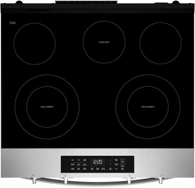 Whirlpool® 30'' Stainless Steel Smart Slide-In Electric Range with Air Cooking Technology and Steam Clean-4