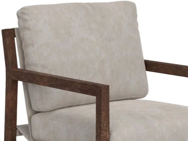International Furniture Direct Milan Ivory/Lacquer Brown Accent Chair-1