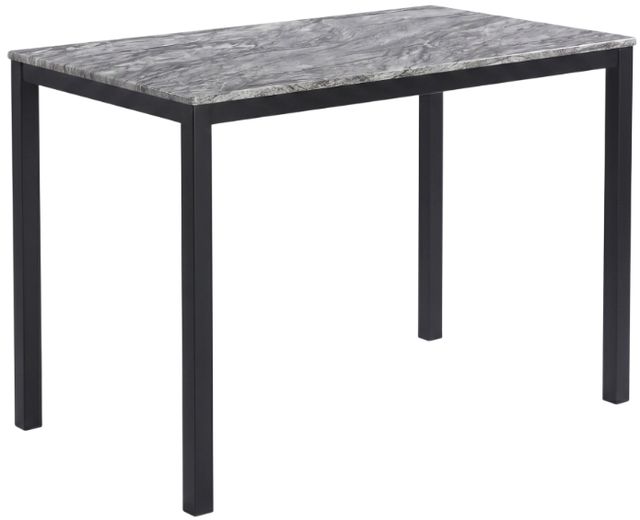 Cramco Julie Faux Marble Top Pub Table with Black Base-0