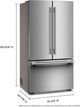 KitchenAid® 36" 24.8 Cu. Ft. PrintShield™ Stainless Counter Depth French Door Refrigerator with Internal Water Dispenser-4