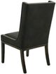 International Furniture Direct Balam Stained Dark Upholstered Dining Side Chair-5