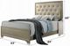 ACME Furniture Carine Champagne Queen Upholstered Panel Bed-2
