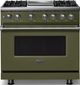 Viking® 5 Series 36" Martini Pro Style Dual Fuel (NG) Range with Polished Chrome Trim-0