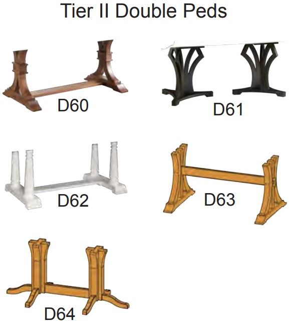 Urban Collections by Yutzy Woodworking Estate Brown 42”x72” Double Pedestal Dining Table with 2 Leaves-3