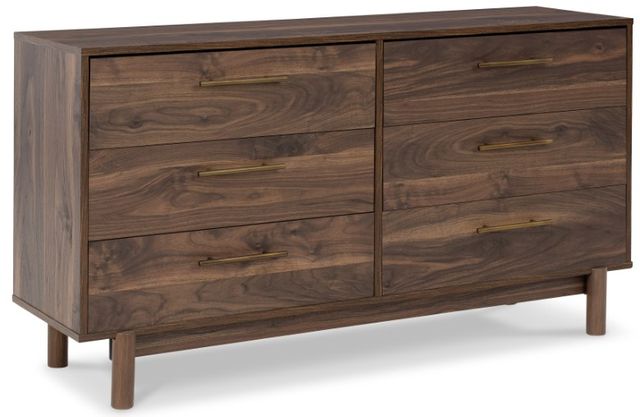 Signature Design by Ashley® Calverson 4-Piece Mocha Queen Bedroom Set-2