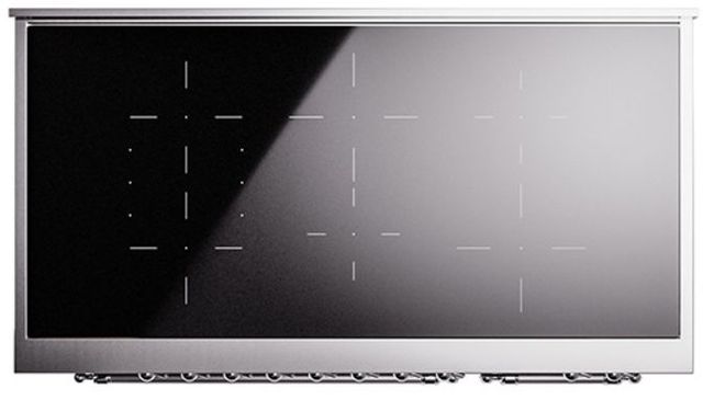 Ilve® Nostalgie II Series 48" Burgundy Pro Style Induction Range-3