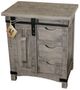 Million Dollar Rustic Charcoal Grey Barn Door End Table -0