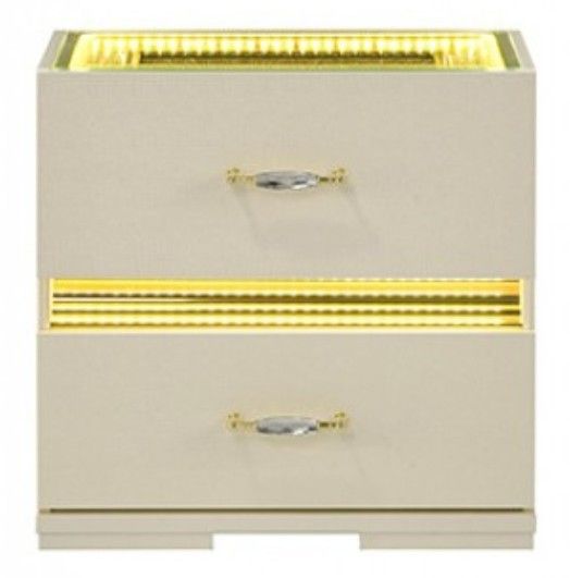 Furniture of America® Lucida Beige Nightstand-0