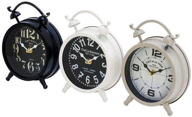 Deco Marche 3-Piece White Clock-1