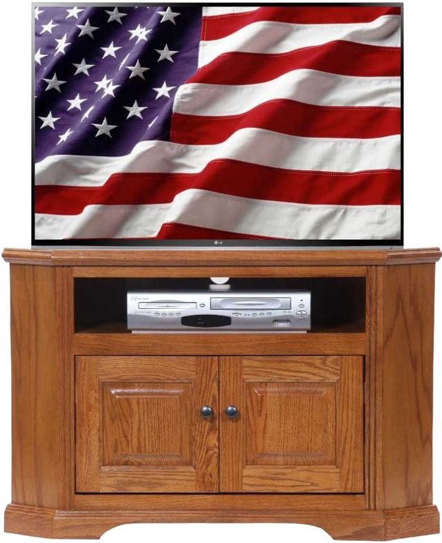 American Heartland Manufacturing Oak 41" Arched Base Corner TV Stand -1