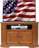 American Heartland Manufacturing Oak 41" Arched Base Corner TV Stand -1