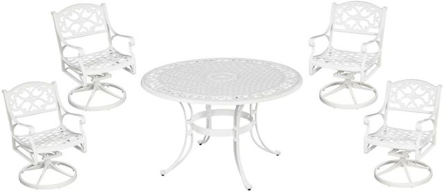 homestyles® Sanibel 5-Piece White Outdoor Dining Set-0