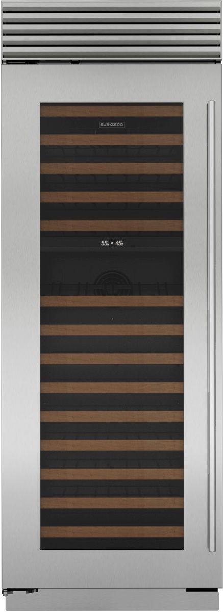 Sub-Zero® Classic Series 30" Stainless Steel Built-In Wine Cooler-0
