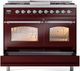 Ilve® Nostalgie II Series 40" Burgundy Pro Style Dual Fuel Range-4