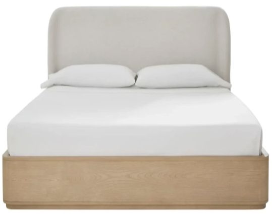 Modus Furniture Penny Buff Cream Ash/Oatmeal Full Upholstered Platform Bed-3