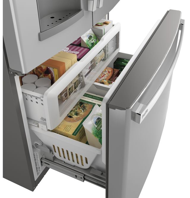 GE Profile™ 36 in. 22.1 Cu. Ft. Fingerprint Resistant Stainless Steel Counter Depth French Door Refrigerator-8
